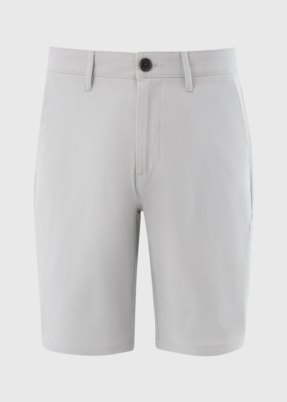 Ice Grey Straight Fit Chino Shorts