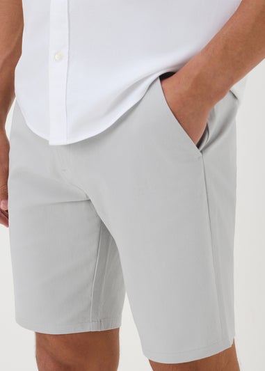 Ice Grey Straight Fit Chino Shorts