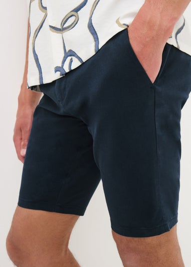 Navy Slim Chino Shorts