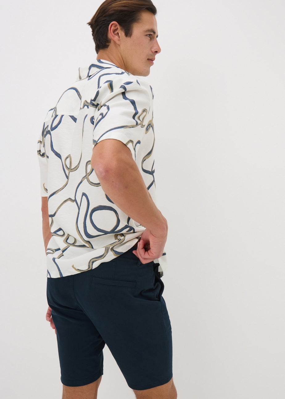 Navy Slim Chino Shorts