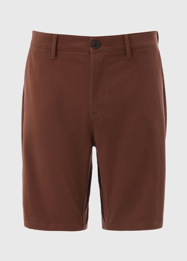 Rust Slim Fit Chino Shorts