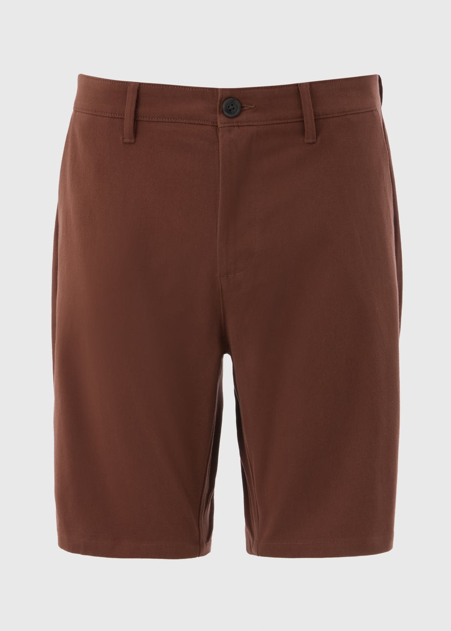 Rust Slim Fit Chino Shorts