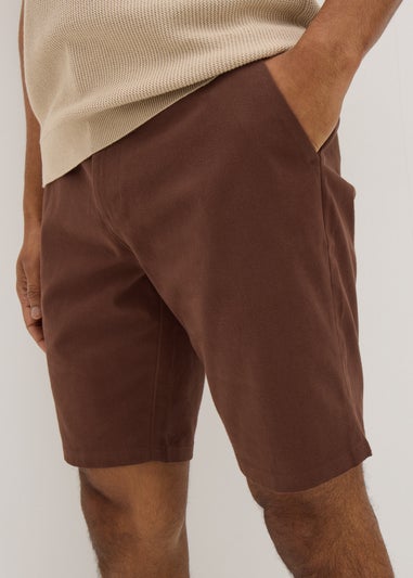 Rust Slim Fit Chino Shorts