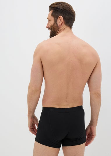 5 Pack Plain Black Keyhole Boxers