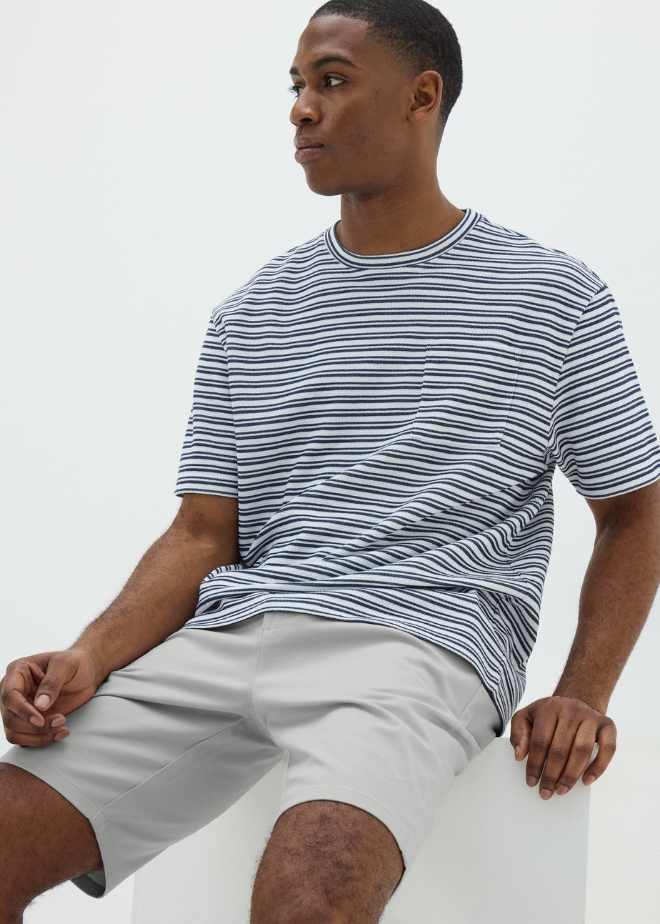 Ice Grey Slim Fit Chino Shorts