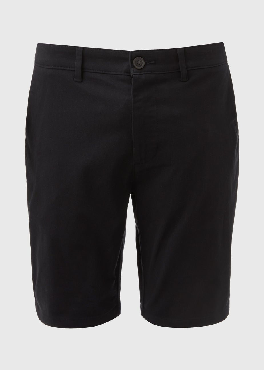 Black Slim Fit Chino Shorts
