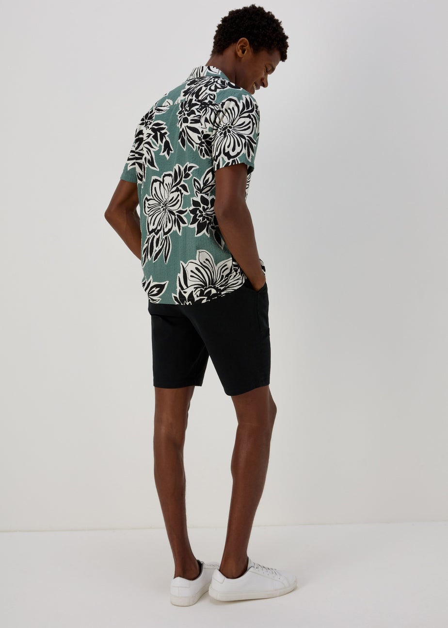 Black Slim Fit Chino Shorts