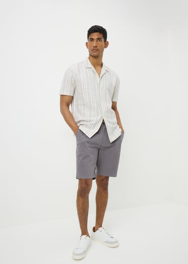 Grey Slim Fit Chino Shorts