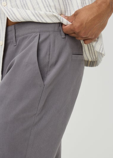 Grey Slim Fit Chino Shorts
