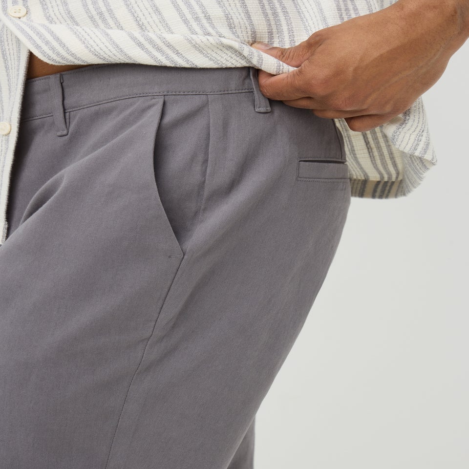 Grey Slim Fit Chino Shorts