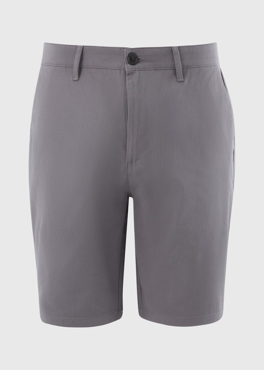 Grey Slim Fit Chino Shorts