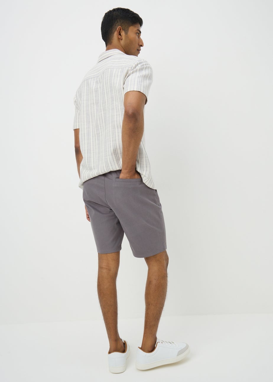 Grey Slim Fit Chino Shorts