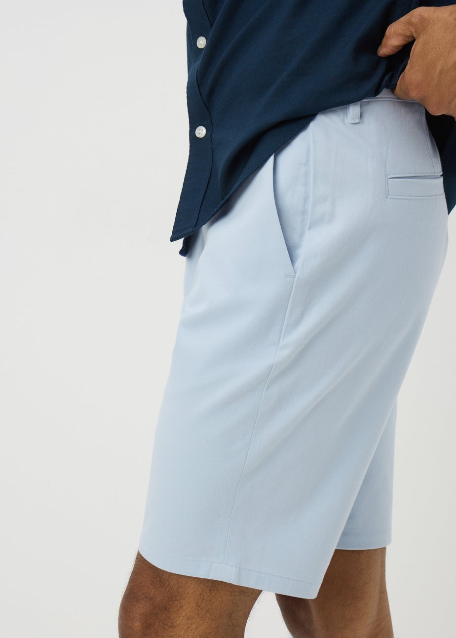 Ice Blue Slim Fit Chino Shorts