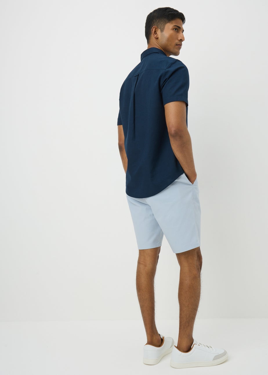 Ice Blue Slim Fit Chino Shorts