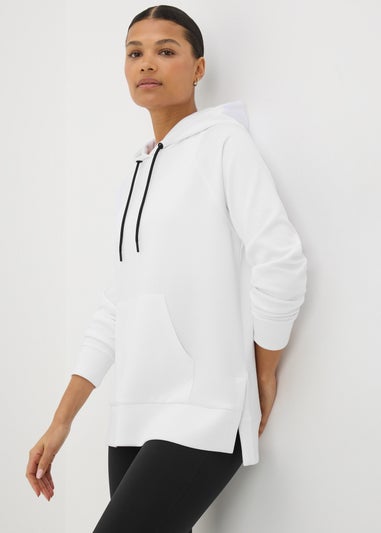 Souluxe White Longline Hoodie