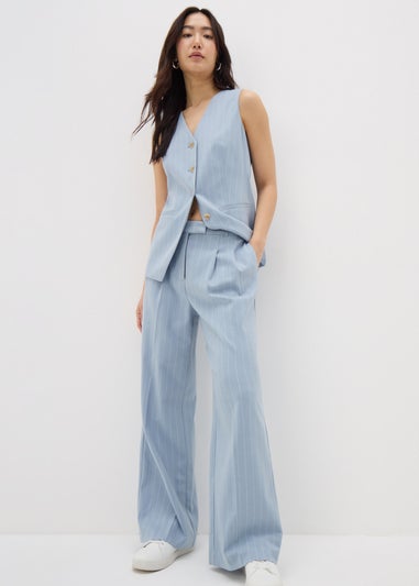 Et Vous Blue Pinstripe Waistcoat