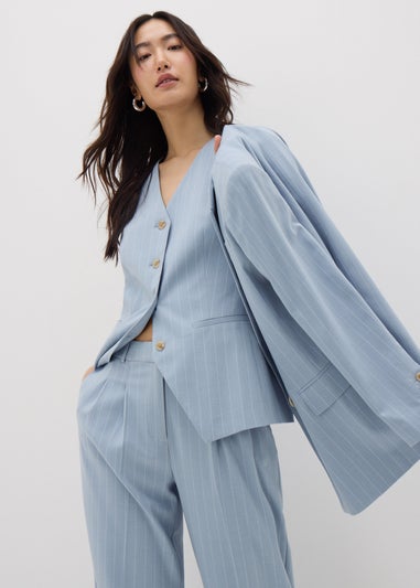 Et Vous Blue Pinstripe Waistcoat