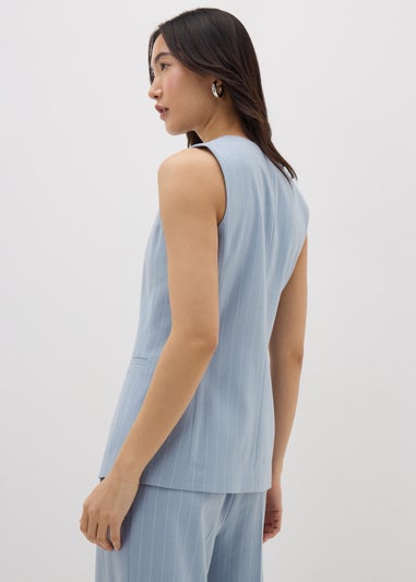 Et Vous Blue Pinstripe Waistcoat