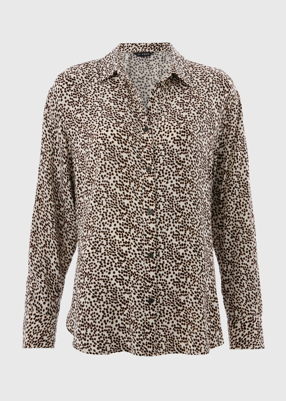 Et Vous Stone Animal Spot Co Ord Shirt