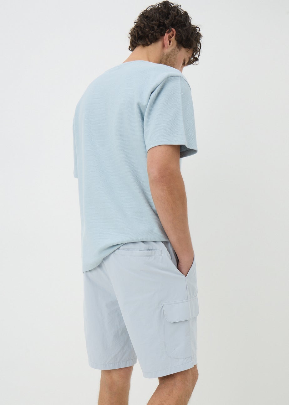 Blue Tech Cargo Shorts