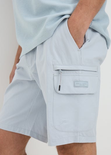 Blue Tech Cargo Shorts