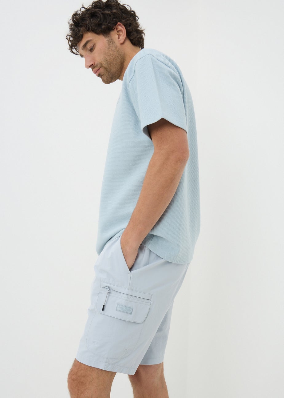 Blue Tech Cargo Shorts
