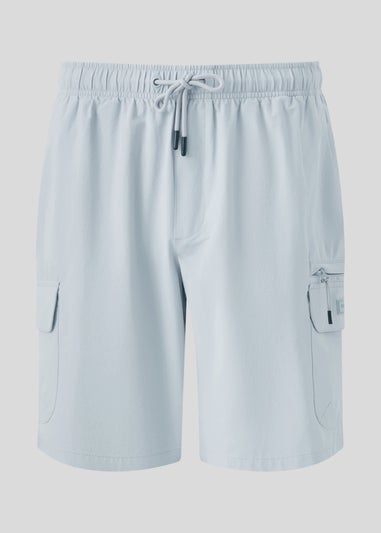 Blue Tech Cargo Shorts
