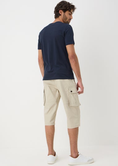 Ecru 3/4 Cargo Shorts