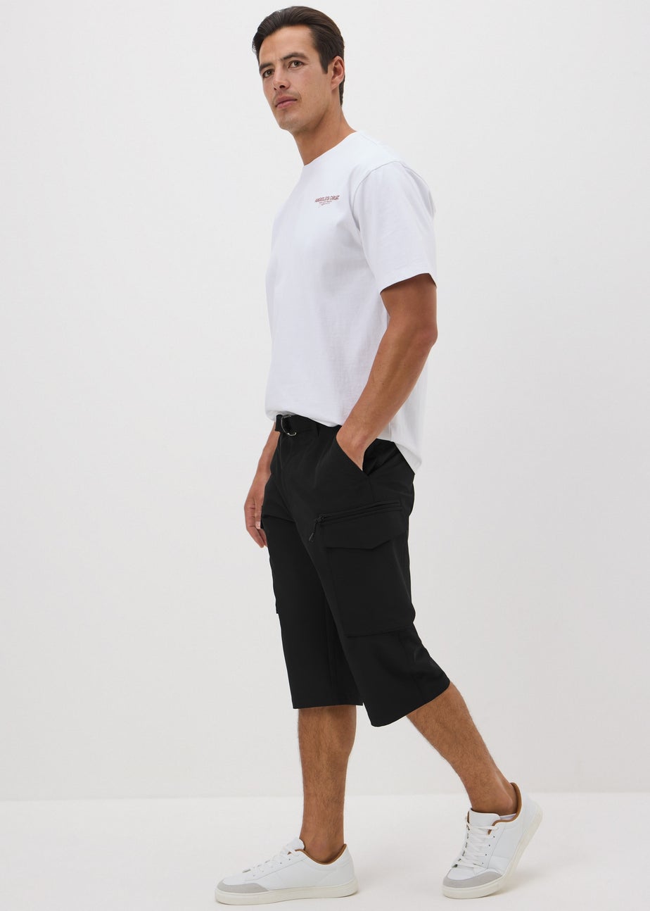 Black Belted 3/4 Trek Shorts