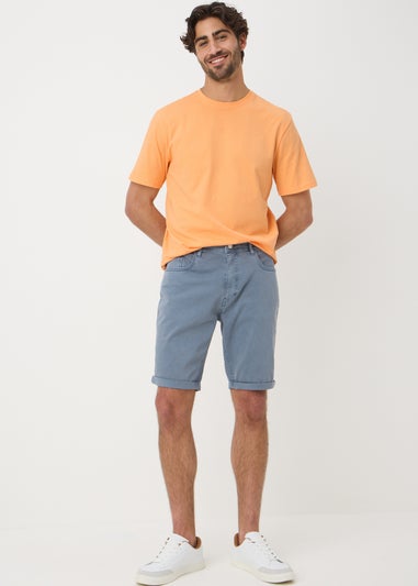 Blue Garment Dyed Shorts