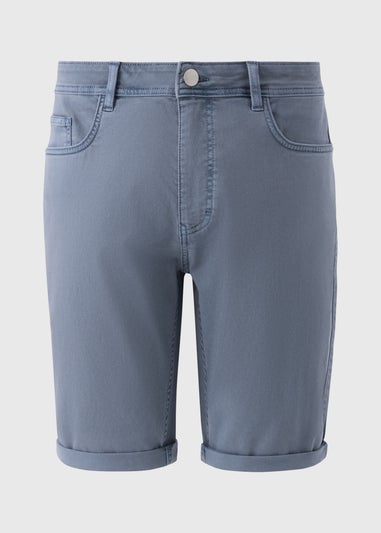 Blue Garment Dyed Shorts