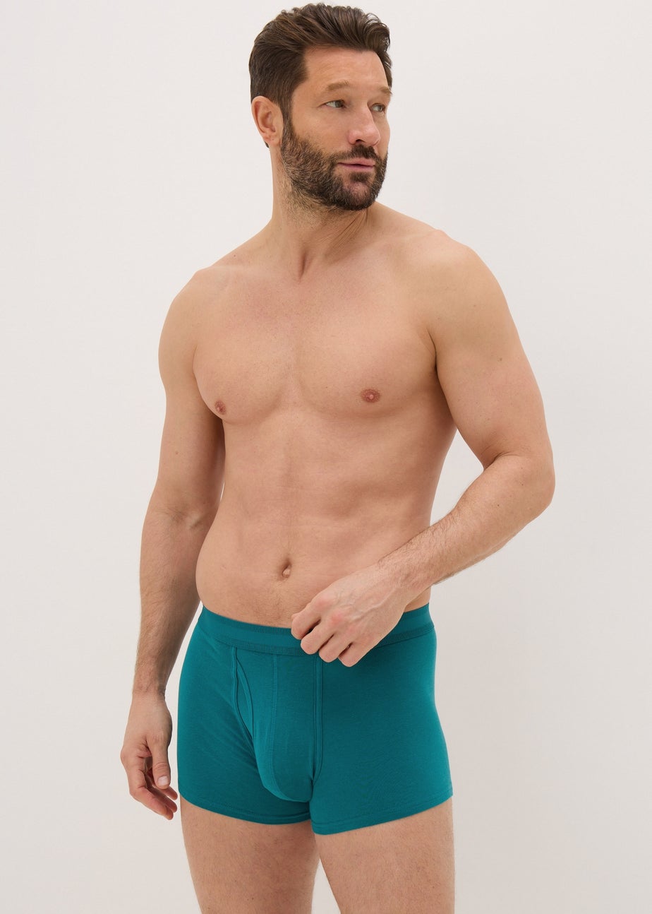 5 Pack Multicolour Plain Keyhole Boxers