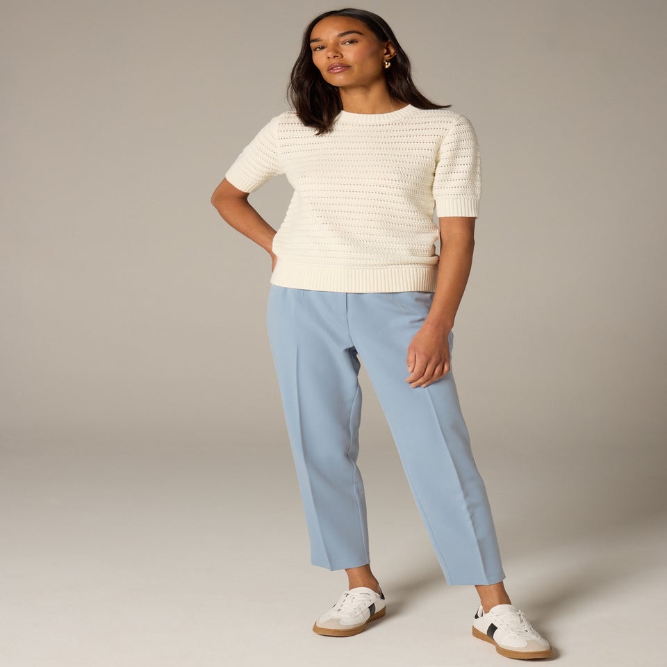 Et Vous Blue Tapered Trousers