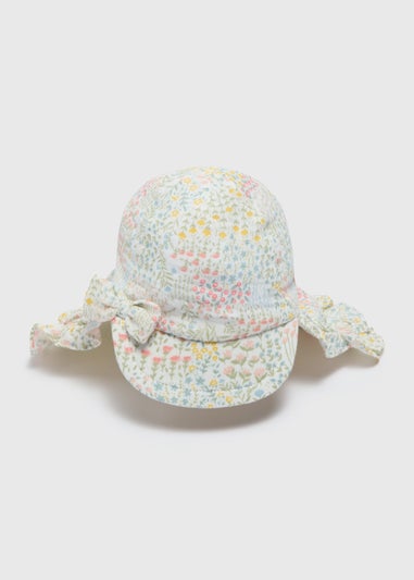Baby Cream Floral Sun Hat