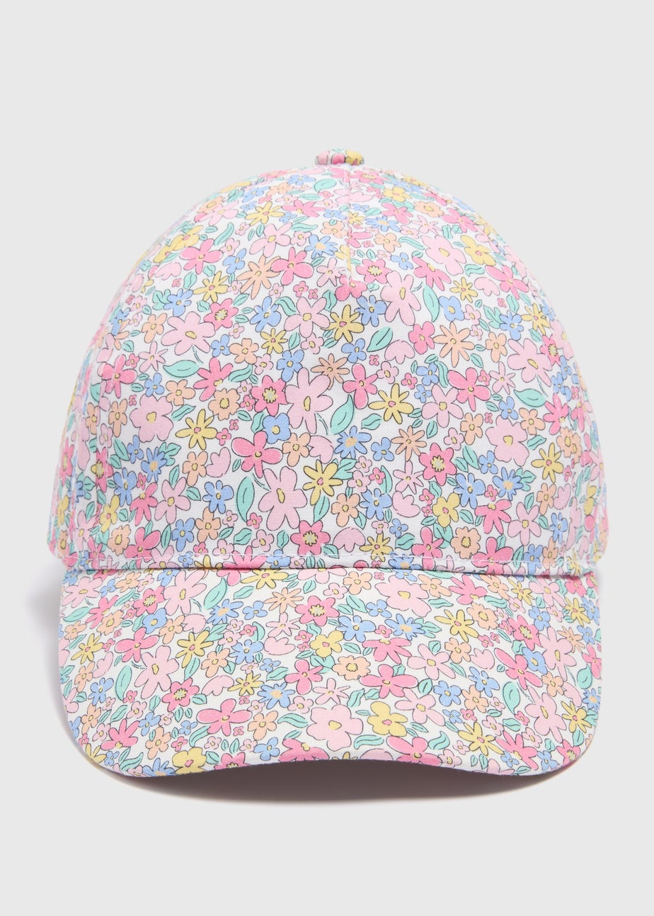 Girls Multicolour Floral Cap (3-10yrs)