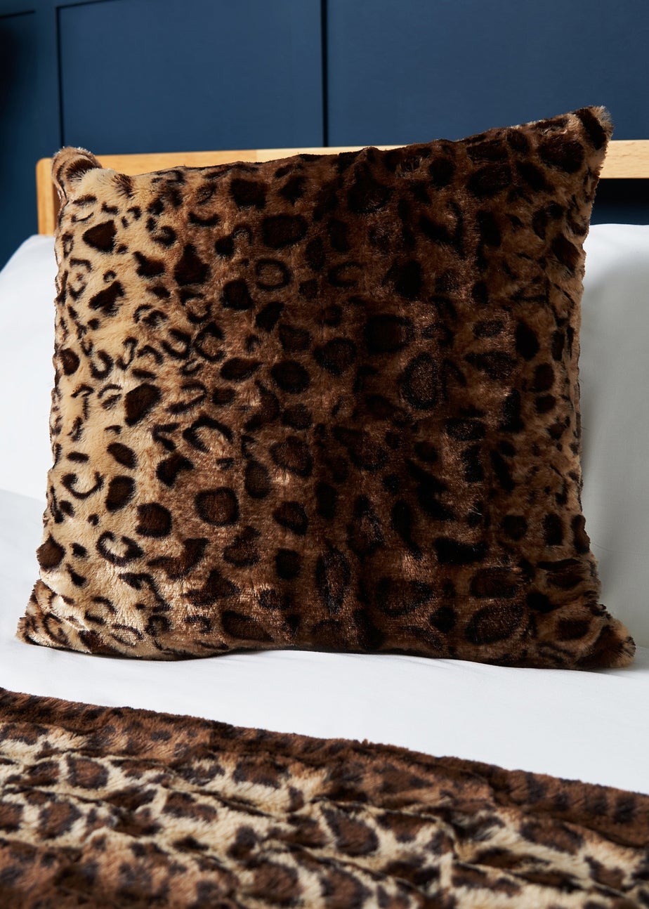 BHS Animal Print Natural Cushion (45x45cm)