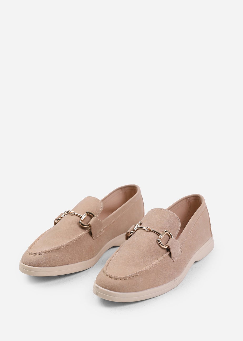 Where's That From Cream Suede Italy Slip On Loafers