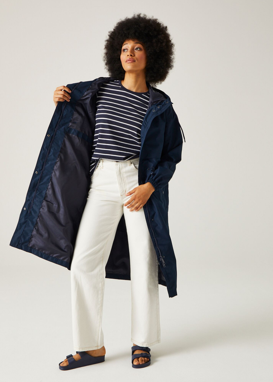 Regatta Blue Nerenda Long Waterproof Jacket