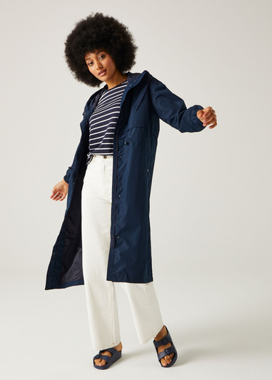 Regatta Blue Nerenda Long Waterproof Jacket