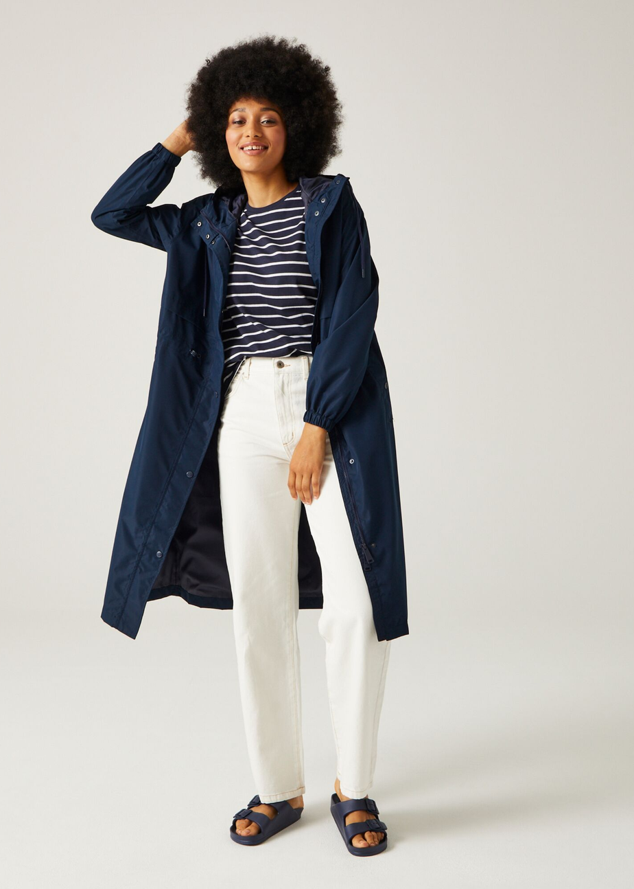 Regatta Blue Nerenda Long Waterproof Jacket