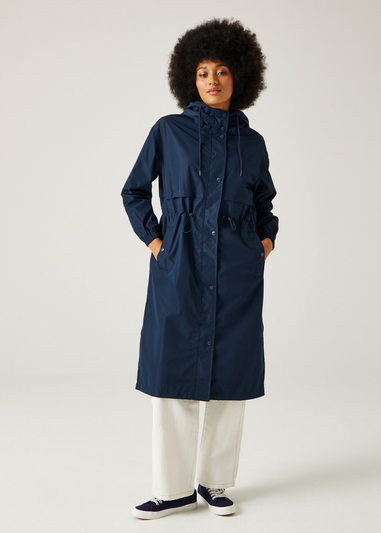 Regatta Blue Nerenda Long Waterproof Jacket