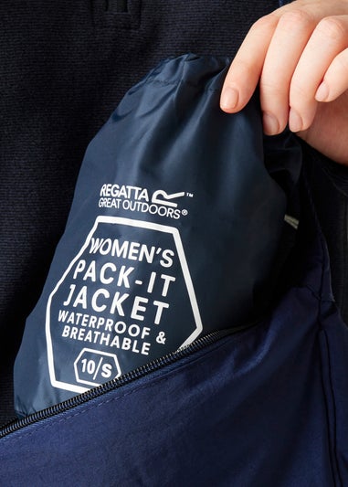 Regatta Dark Blue Pack It III Waterproof Breathable Isolite Jacket