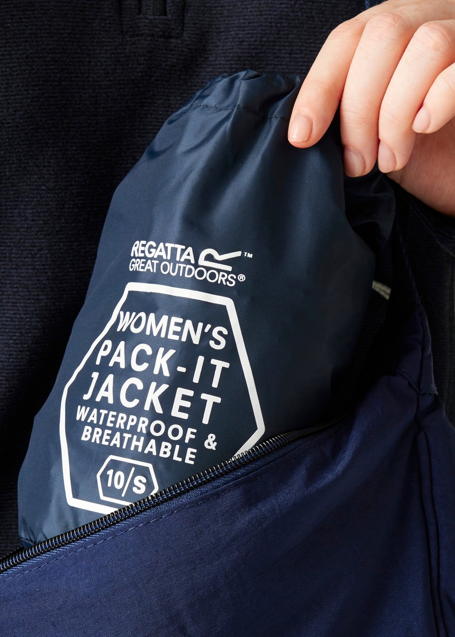 Regatta Dark Blue Pack It III Waterproof Breathable Isolite Jacket