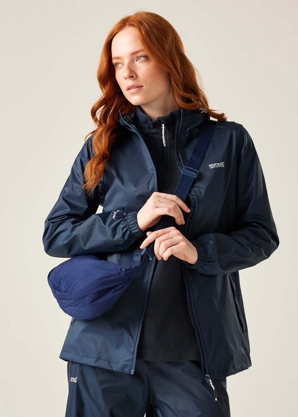 Regatta Dark Blue Pack It III Waterproof Breathable Isolite Jacket