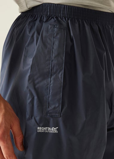 Regatta Navy Pack-It Waterproof Breathable Isolite Overtrousers