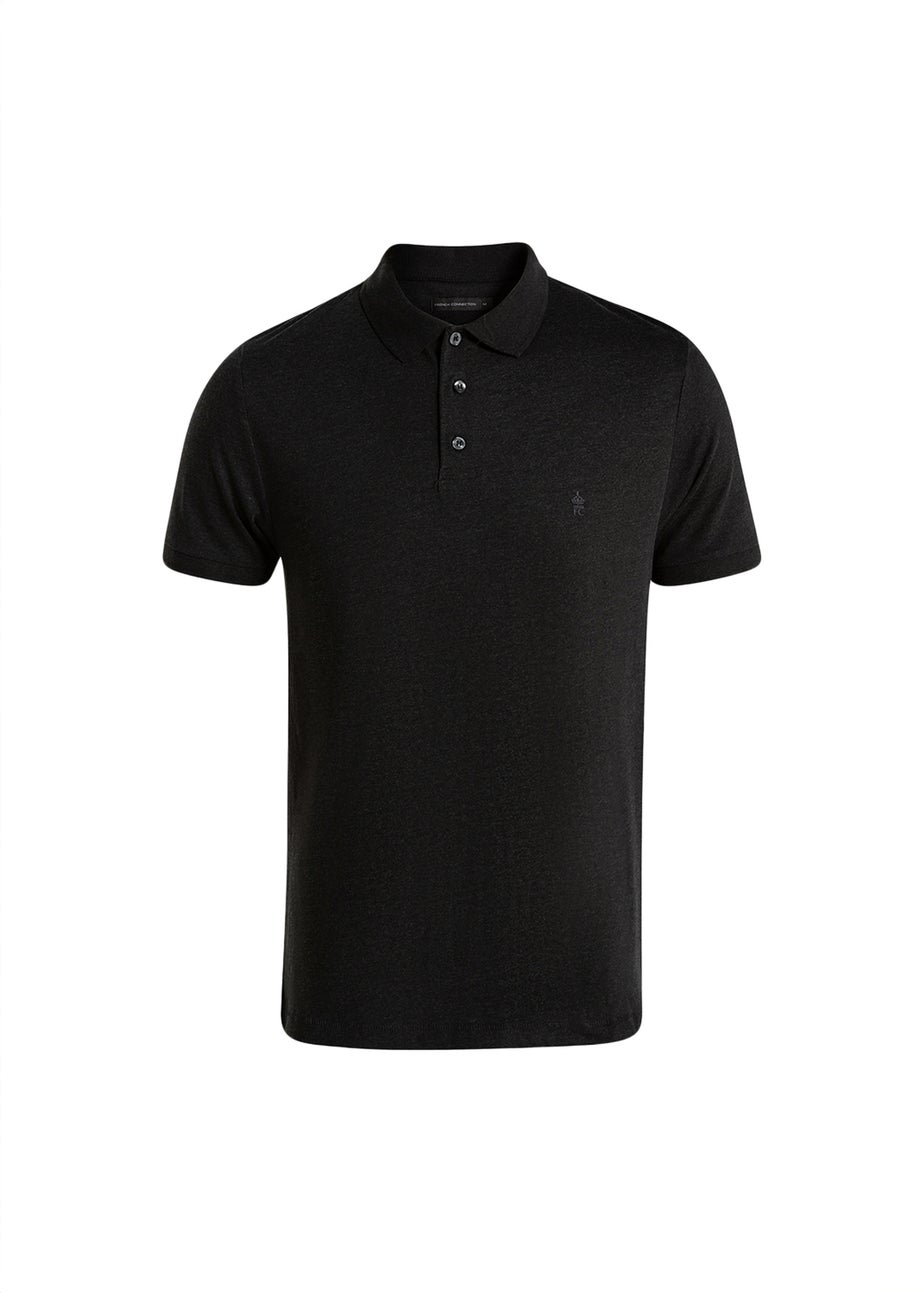 French Connection Charcoal Cotton Polo Shirts (Pack of 3)