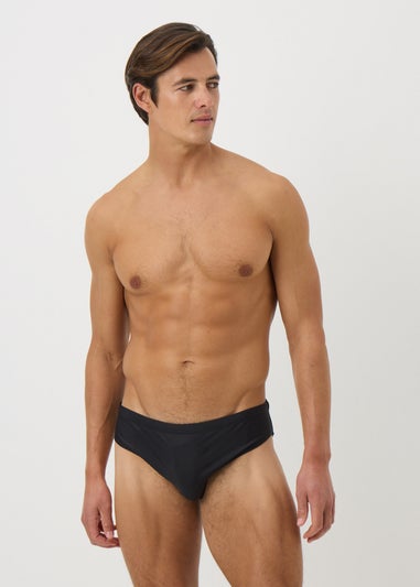 Black Plain Swim Briefs