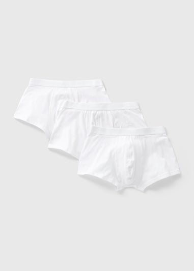 3 Pack White Hipster Boxers