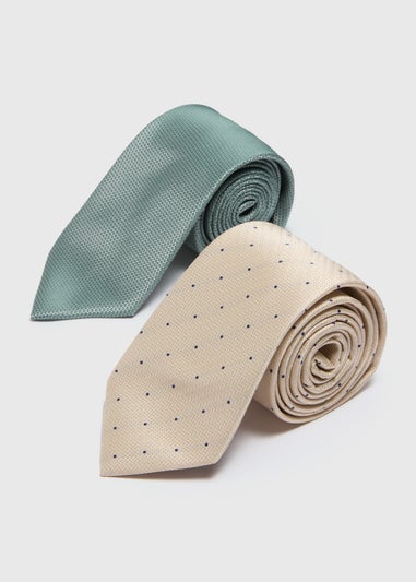 Taylor & Wright 2 Pack Polka Dot Texture Ties