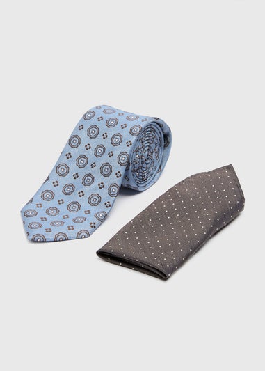 Taylor & Wright 2 Pack Blue Geo Textured Ties